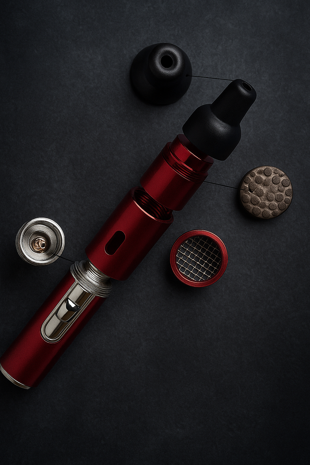 Aromatherapy Portable Mini Metal Pipe with Volcanic Stone