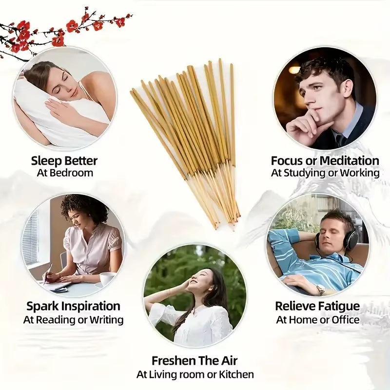 30-240Pcs Aromatherapy Sticks Multiflavor Natural Incense Sticks Ideal for Meditation Yoga Massage Holiday Gifts Random Colors