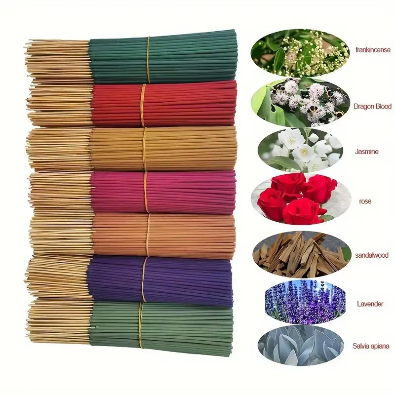 30-240Pcs Aromatherapy Sticks Multiflavor Natural Incense Sticks Ideal for Meditation Yoga Massage Holiday Gifts Random Colors