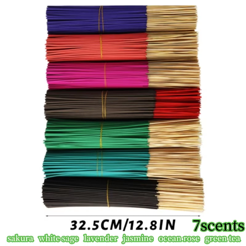 30-240Pcs Aromatherapy Sticks Multiflavor Natural Incense Sticks Ideal for Meditation Yoga Massage Holiday Gifts Random Colors