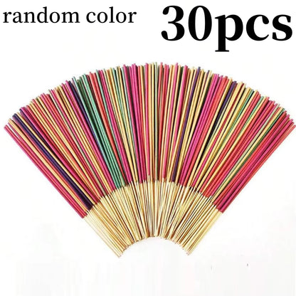 30-240Pcs Aromatherapy Sticks Multiflavor Natural Incense Sticks Ideal for Meditation Yoga Massage Holiday Gifts Random Colors