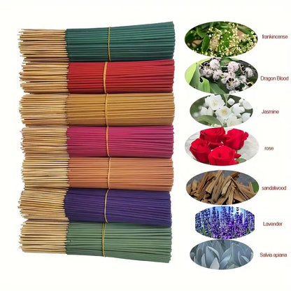 30-240Pcs Aromatherapy Sticks Multiflavor Natural Incense Sticks Ideal for Meditation Yoga Massage Holiday Gifts Random Colors