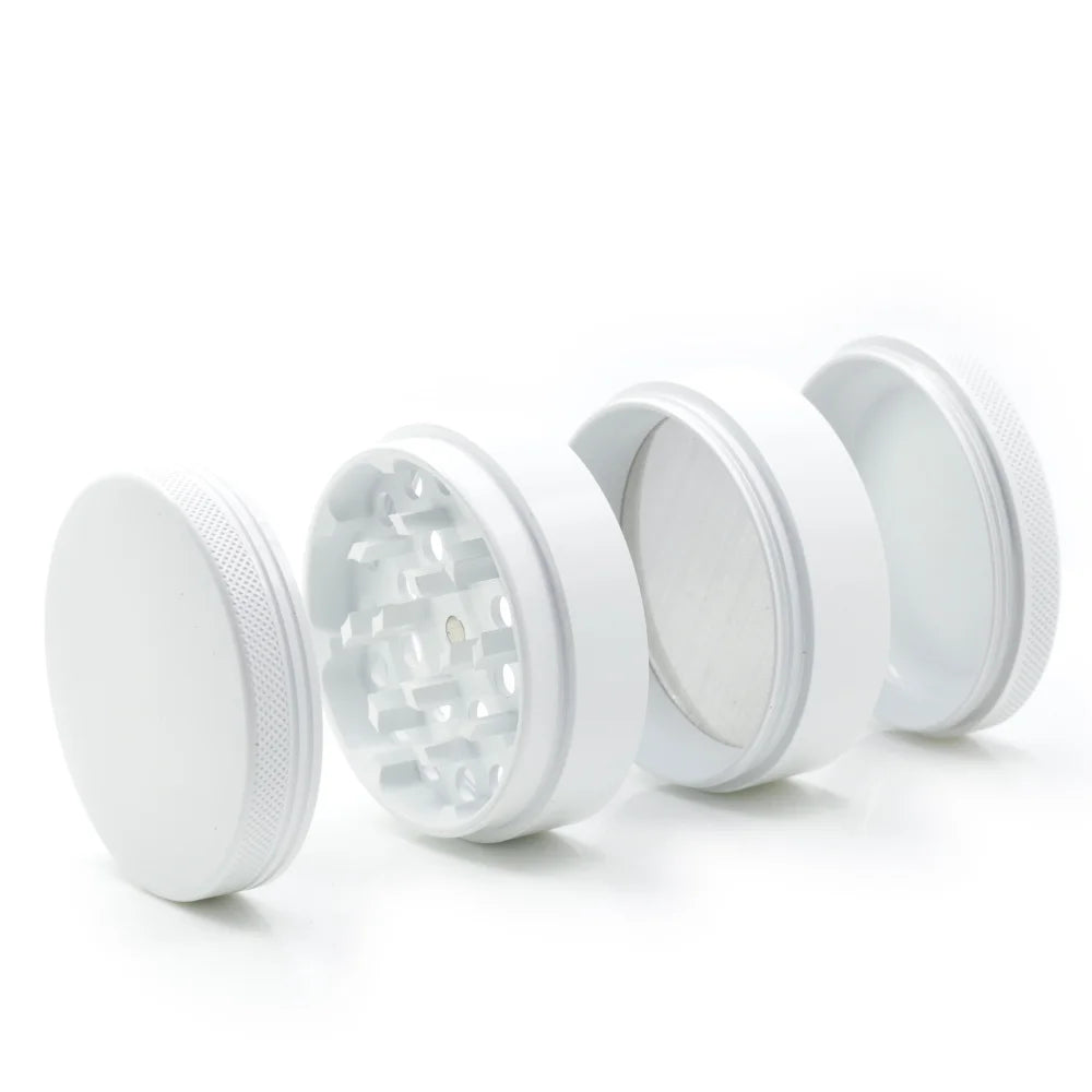 Ceramic Coating Grinder White Nonstick (Smell Proof) Ceramic Coating Metal Grinder-4 Layers 63Mm/2.5"