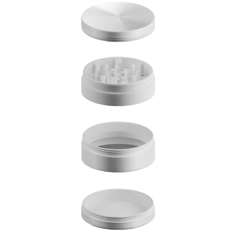 Ceramic Coating Grinder White Nonstick (Smell Proof) Ceramic Coating Metal Grinder-4 Layers 63Mm/2.5"